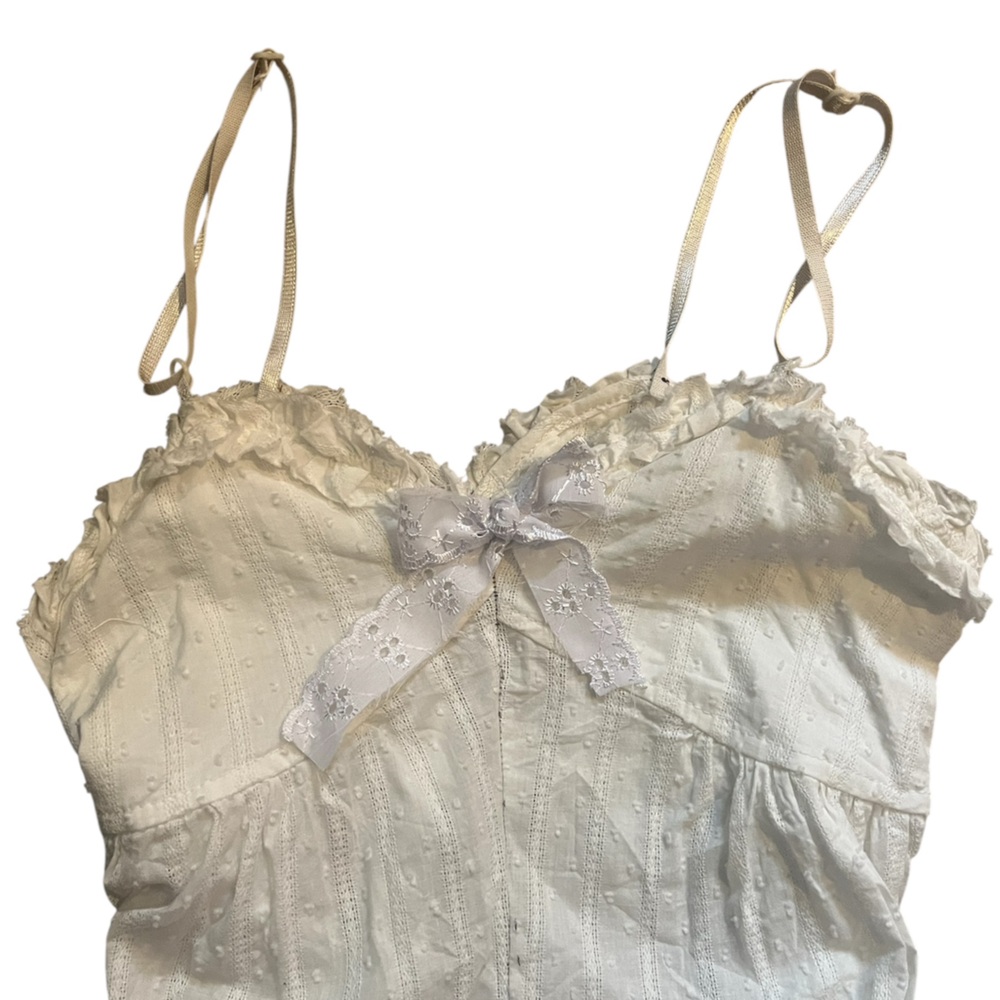 babydoll coquette y2k white lace camisole - Picture 3 of 3